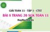 Giải bài 8 trang 20 Toán 11 tập 1 SGK Chân trời sáng tạo